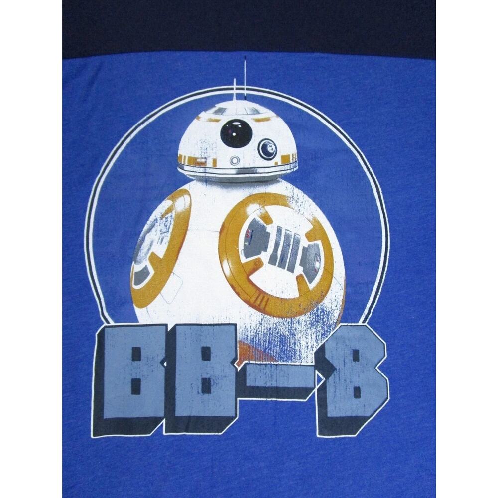 Star Wars BB-8 Tee Shirt Droid Robot Blue Red Jersey Style T Shirt XL